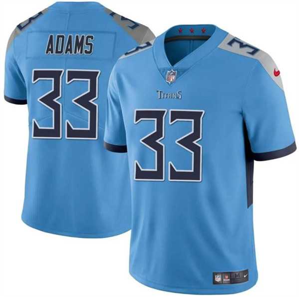 Men & Women & Youth Tennessee Titans #33 Jamel Adams Blue Vapor Limited Football Stitched Jersey